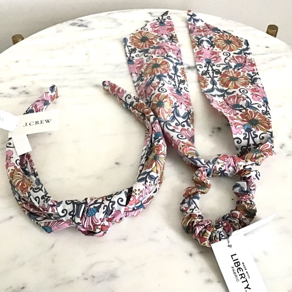 J. CREW Liberty London Print Knot Headband and Twilli Scrunchie New With Tag main image 8